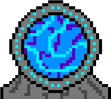  Portal Activates Making A Blinding Light Blue Glow In My Lab Pixel Art Earth Png Blue Glow Png