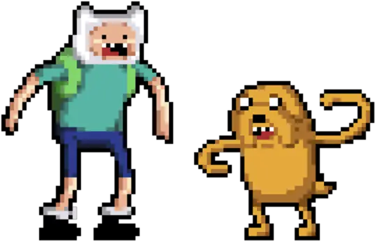  Pixelated Jake And Finn Finn Adventure Time Pixelated Png Adventure Time Png