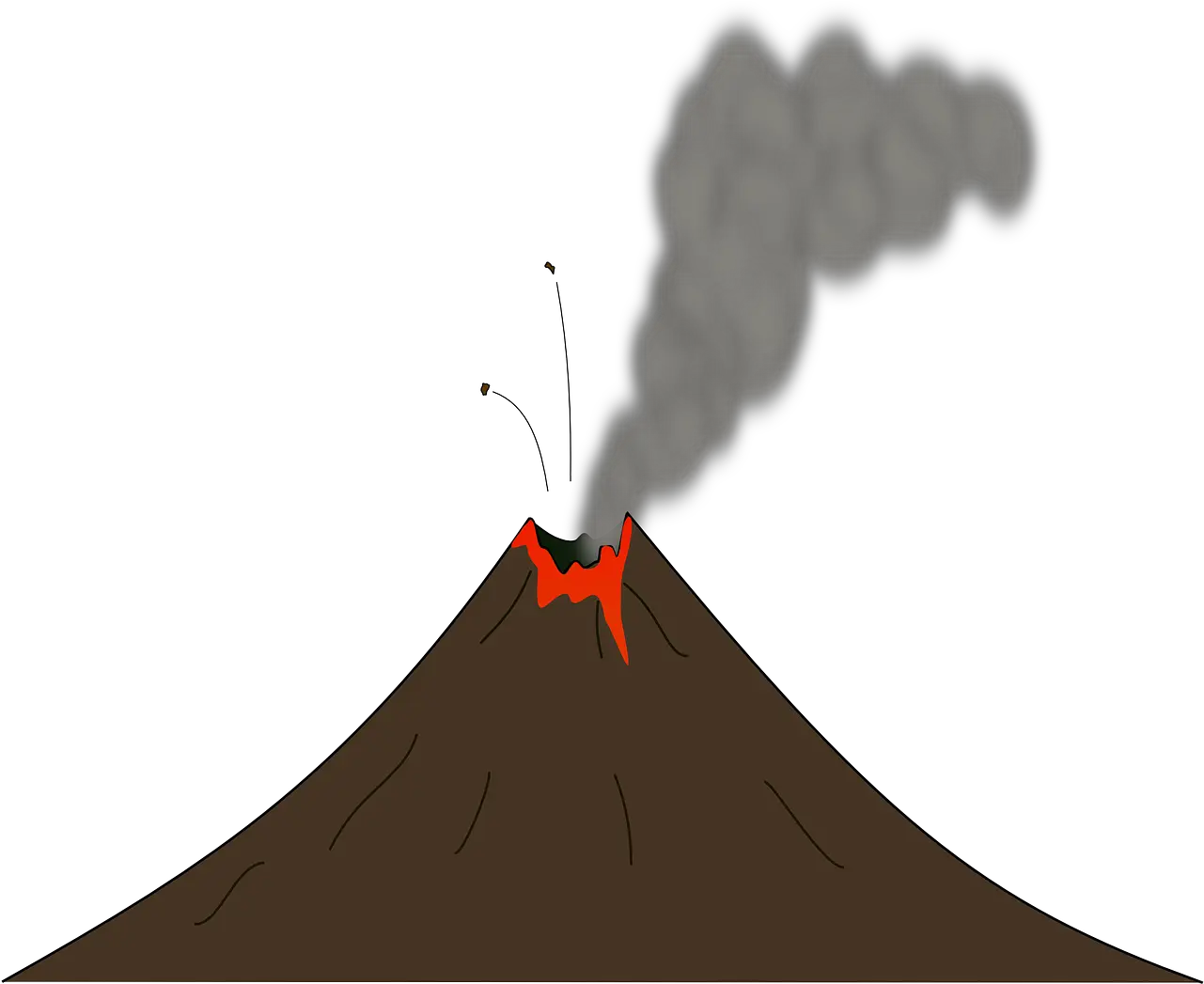  Earth Smoke Volcano Free Vector Graphic On Pixabay Volcanic Eruption Gif Png Lava Png