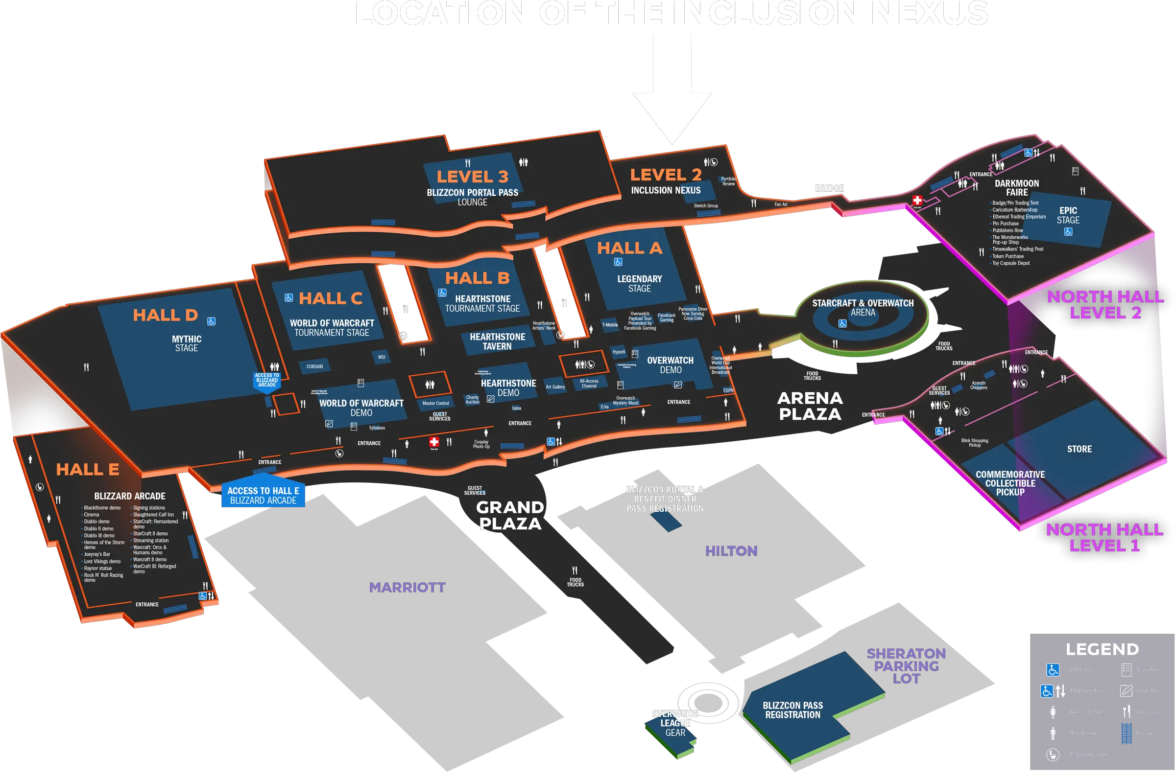  Blizzcon Inclusion Nexus Live Panels Schedule General Blizzcon Map 2019 Png Blizzard Png