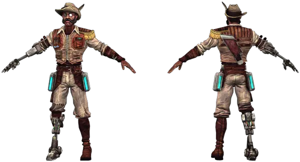  Xbox 360 Borderlands 2 Sir Hammerlock The Models Resource Sir Hammerlock Model Png Borderlands Png