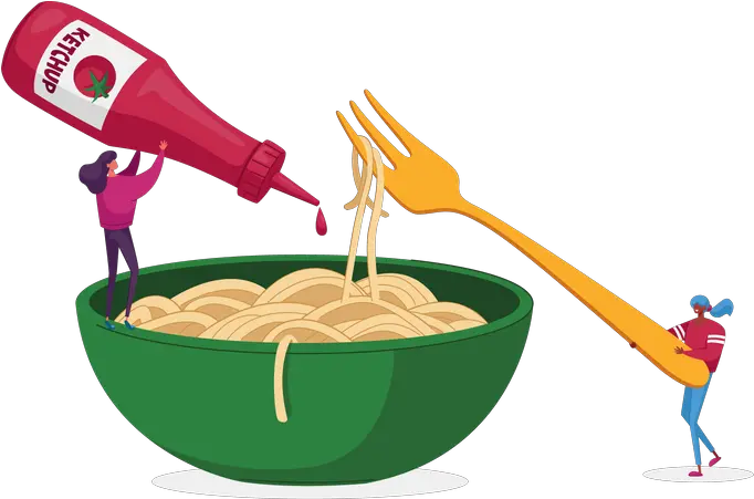  Ketchup Icon Download In Colored Outline Style Eating Noodles Food Clipart Png Ketchup Icon