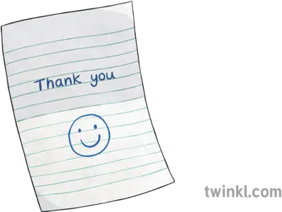  Thank You Note Illustration Twinkl Dot Png Note Png