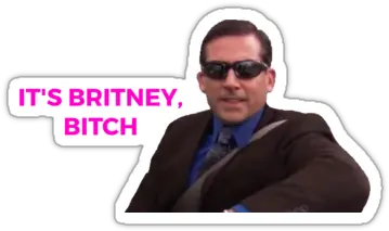  Michael Scott Of The Its Britney B Sticker Png Michael Scott Png