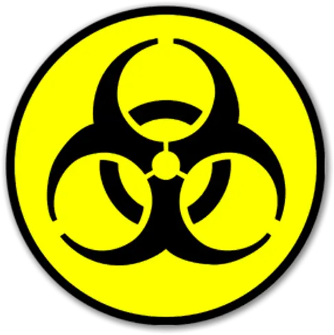  Biohazard Symbol Nuke Sticker Sticker Mania Símbolo De Risco Biológico Png Nuke Transparent