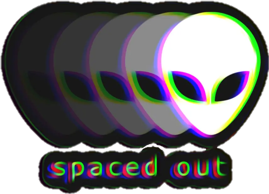  Glitch Aesthetic Alien Sticker Png Glitch Effect Png