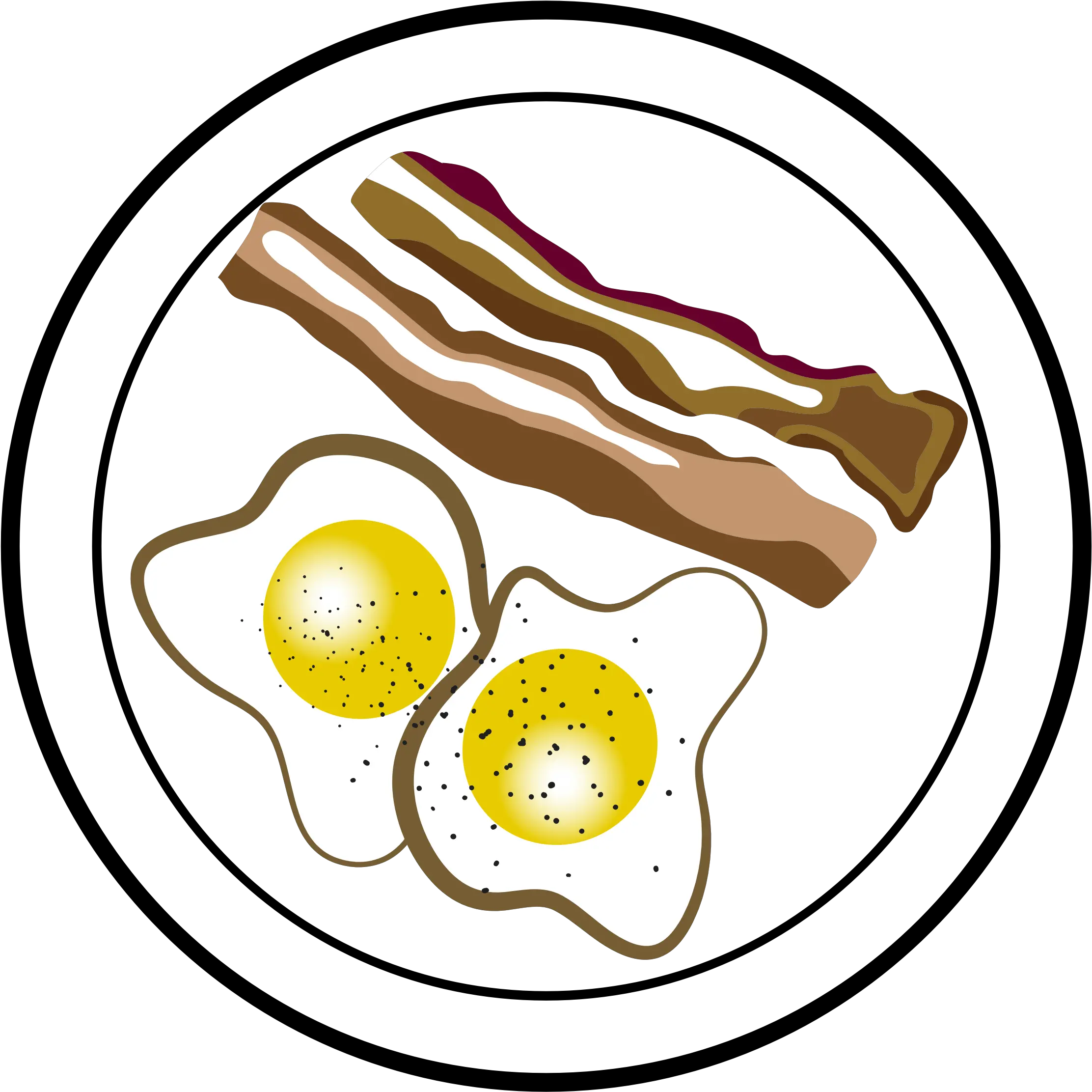  Bacon And Eggs Images Clipart Fried Egg Clipart Black And White Png Bacon Transparent Background