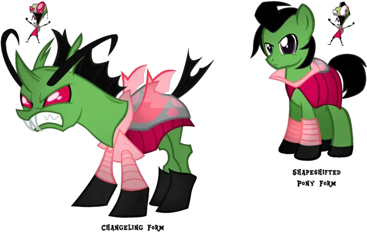  Invader Zim Characters My Mlp Reformed Changeling Png Invader Zim Transparent