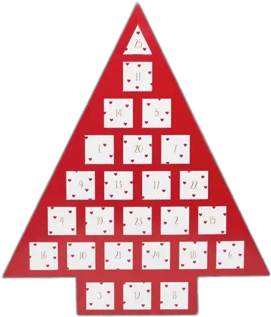  Red Tree Advent Calendar Transparent Advent Calendar Png Red Tree Png