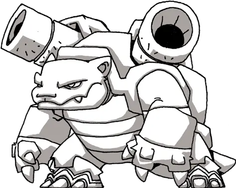  Blastoise Drawing Blastoise Sketch Png Blastoise Png