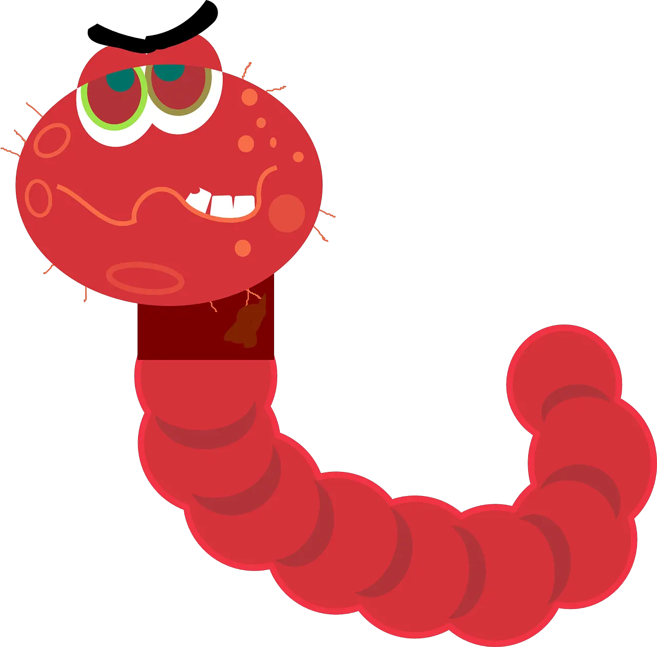  Computer Virus Worm Free Vector Graphic On Pixabay Computer Worm Clipart Png Virus Png