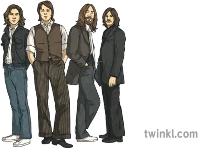  English The Beatles Band Music 1960s Ks2 Illustration Twinkl Beatles Now On Itunes Png The Beatles Transparent