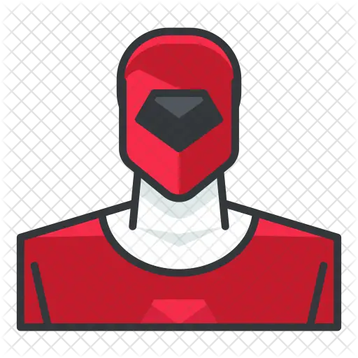  Power Ranger Icon Of Colored Outline Red Ranger Icon Png Red Power Ranger Png