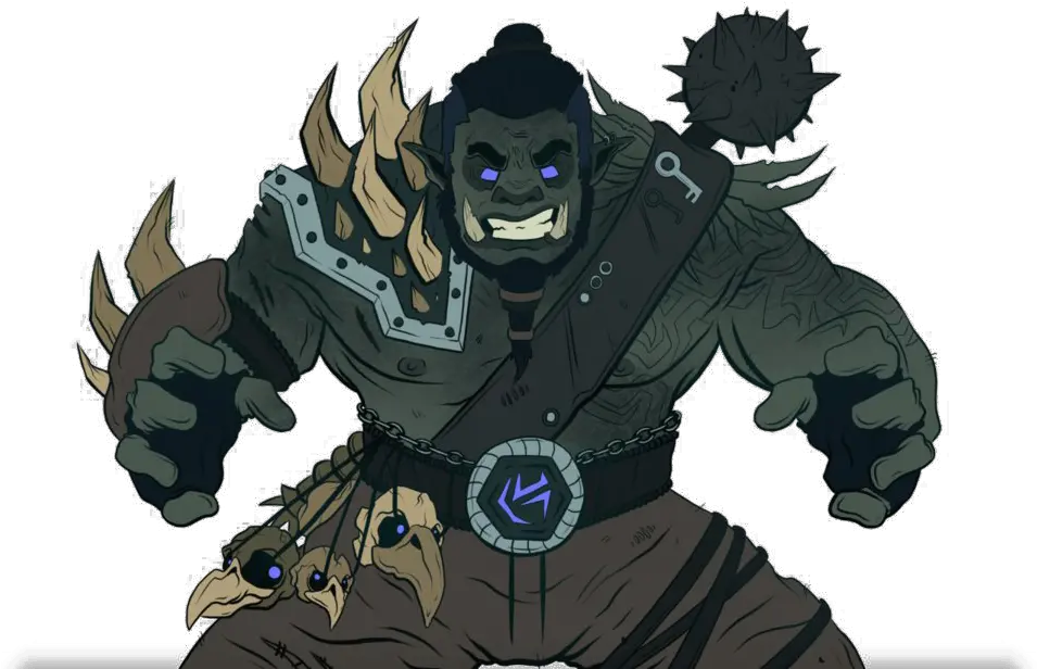  Png Image With Transparent Background Half Orc Barbarian Anime Orc Png