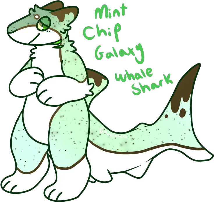  Mint Chip Galaxy Whale Shark Adopt By Gavinners Fur Cartoon Png Whale Shark Png