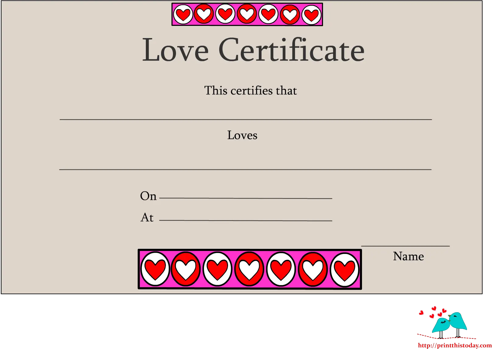  Download Love Certificate Printable Love Certificate Template Png Certificate Background Png