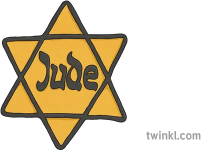  Jewish Yellow Star Of David Badge History Nazi Secondary Jewish Star Of David Ww2 Png Yellow Star Transparent