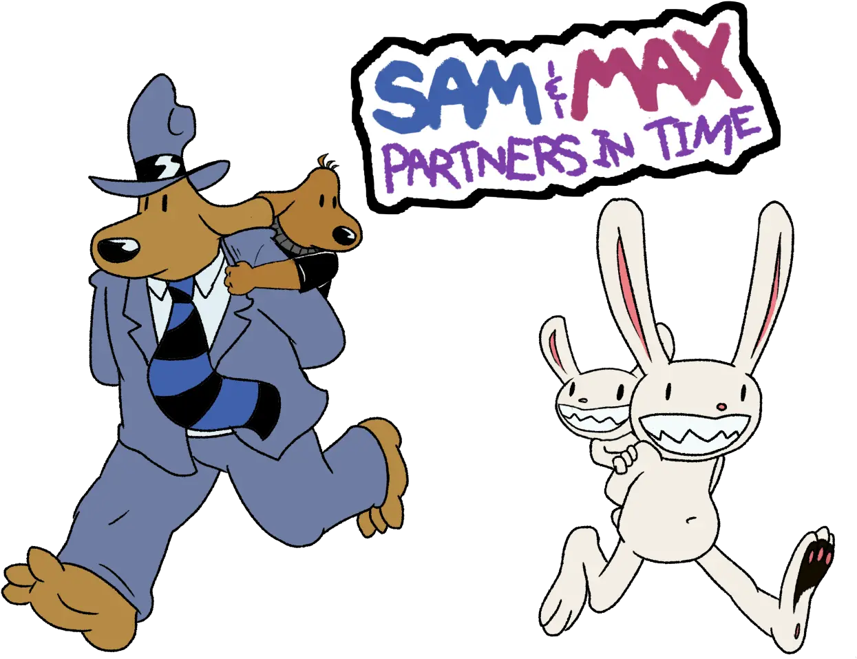  A Combo Of Two My Favorite Games Sam And Max Human Png Luigi Transparent