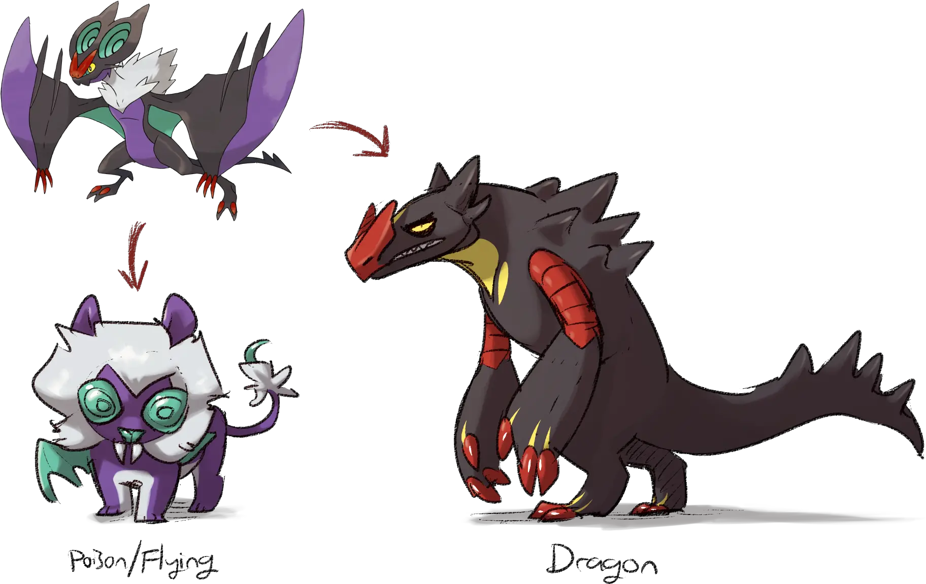  What If Pokemon Were Fusions Broken Down Into Their Pokémon Firered And Leafgreen Png Giratina Png