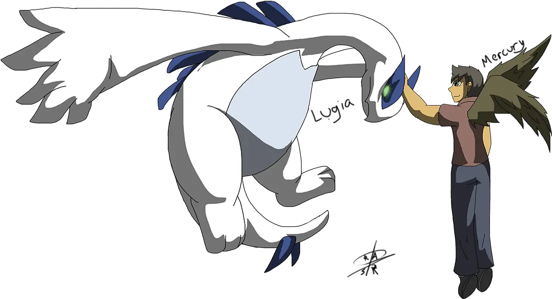  Rasru0027s Edge Mercury Flx And Lugia Pokécharms Cartoon Png Lugia Png