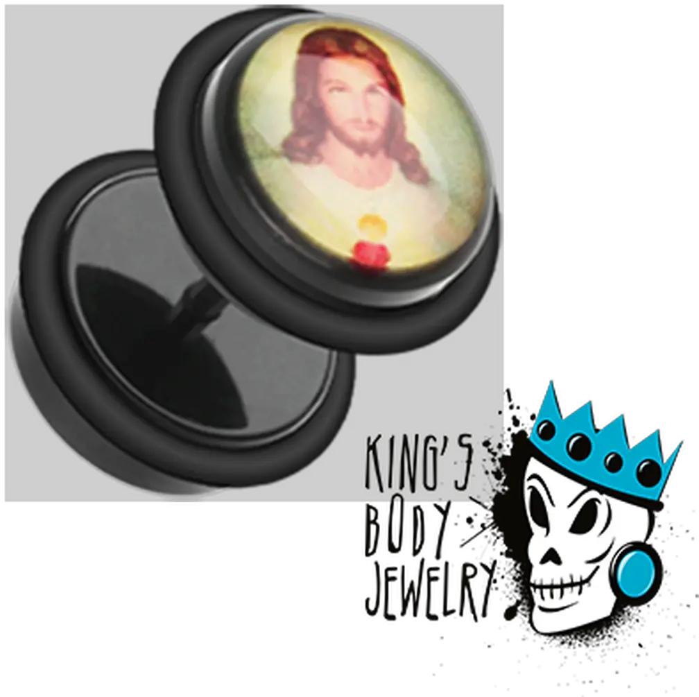  Jesus Fake Plugs 16 Gauge Plug Png Fake Mustache Png