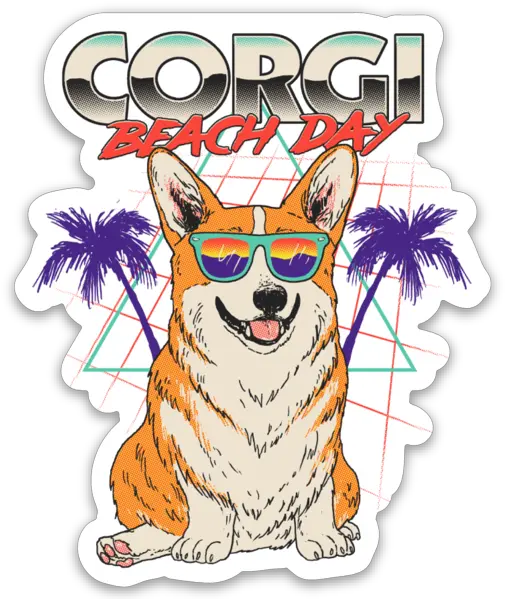  Totally Rad Corg Magnet U2014 So Cal Corgi Nation Png