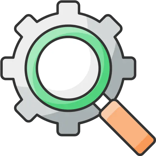  Search Optimization Magnifying Glass Free Icon Of White Vector Setting Icon Png Magnifying Glass Icon Flat