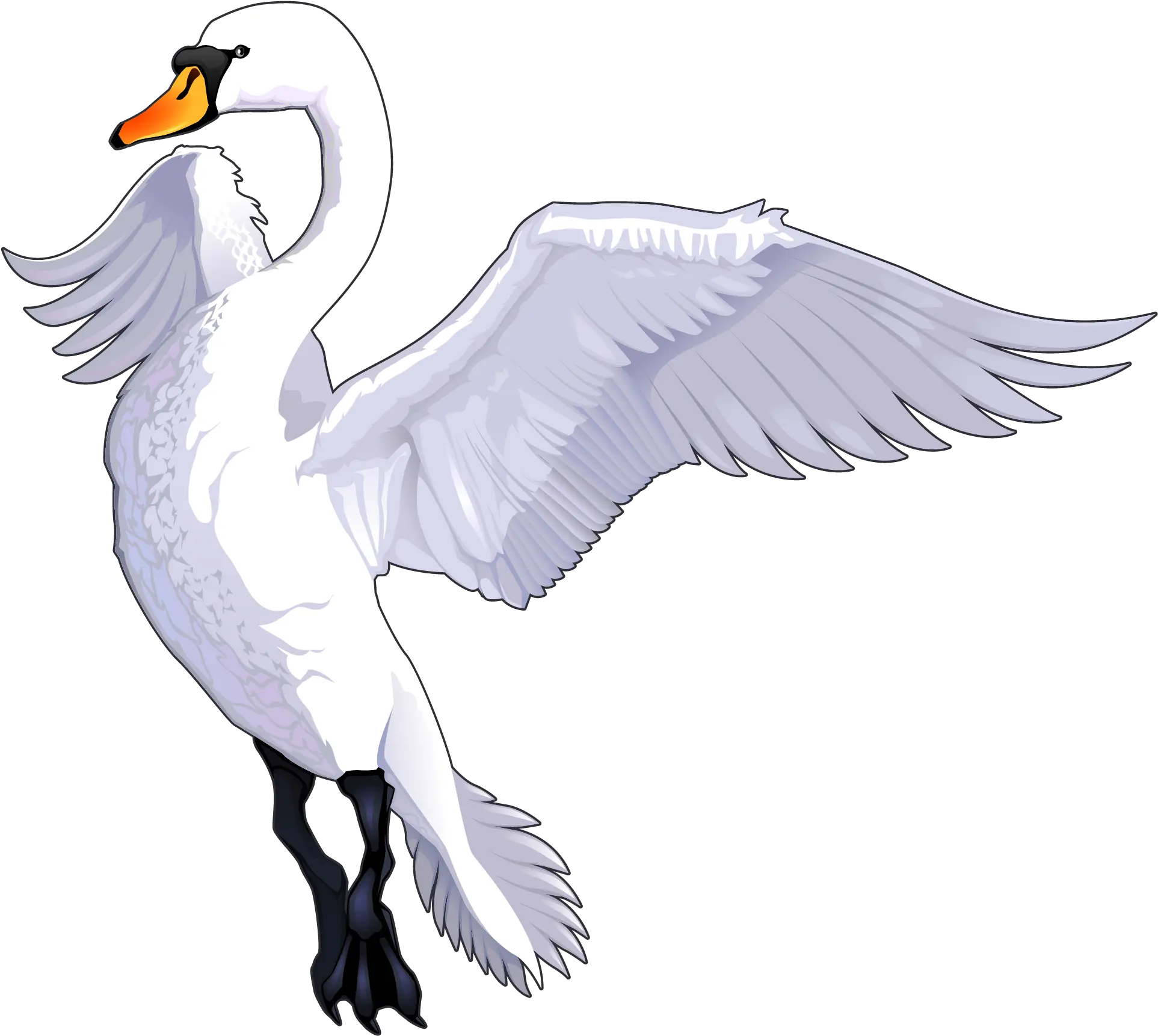  Picture Flying Swan Cartoon Png Swan Png