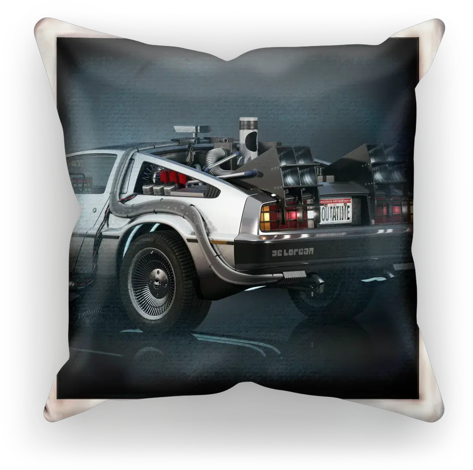  Delorean Sublimation Cushion Cover Back To The Future Delorean Png Delorean Png