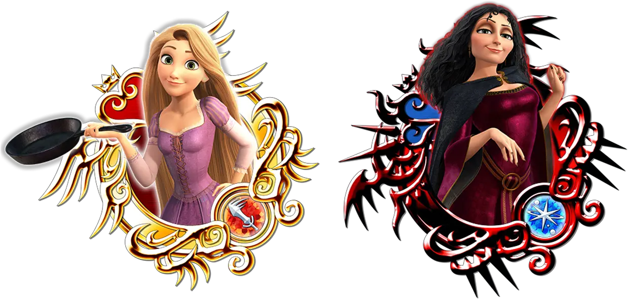  Kh3 Rapunzel Gothelpng Kingdom Hearts Xuxdark Road Kingdom Hearts Medals Rapunzel Png