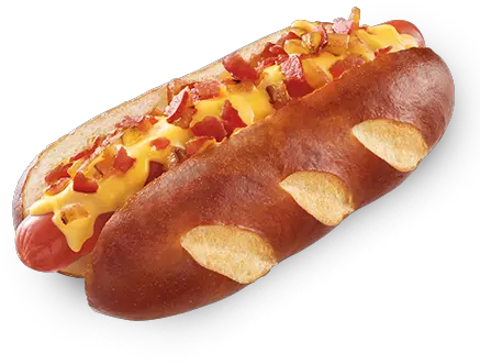  Download Sheetz Pretzel Hot Dogs Hot Dog On Pretzel Bun Png Hot Dogs Png