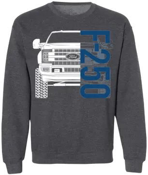  F 250 Crew Neck Sweatshirts Wheel Spin Addict Crew Neck Png Silhouette Icon 8130