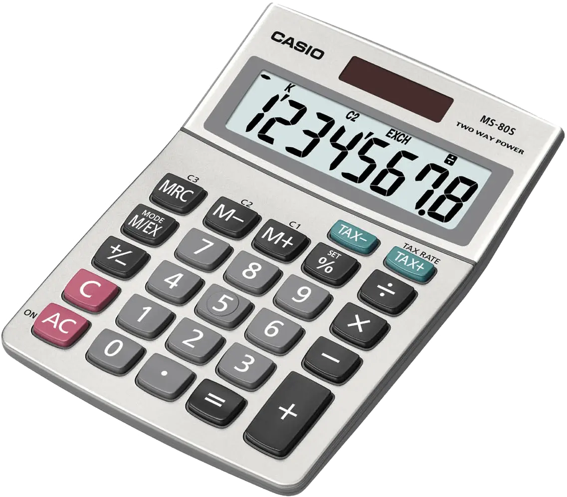  Download Calculator Png Image Hq Casio Ms 80b Calculator Calculator Png