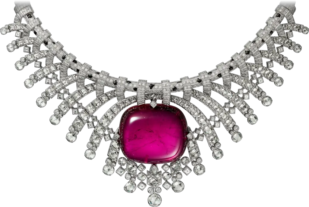  Download Collar Alta Joyeríaplatino Cartier Ruby Necklace Png Diamante Png