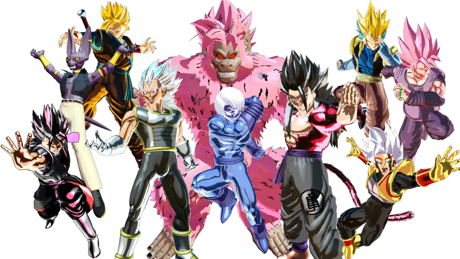  Destroying The Limit Pack 12 Characters New Goku Black Transformations Png Goku Black Rose Png