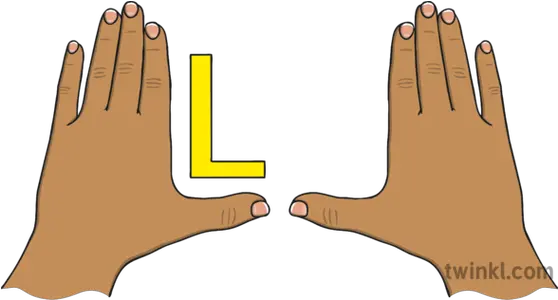  Back Of Left Hand Forming An L Illustration Twinkl L With Left Hand Png Back Of Hand Png