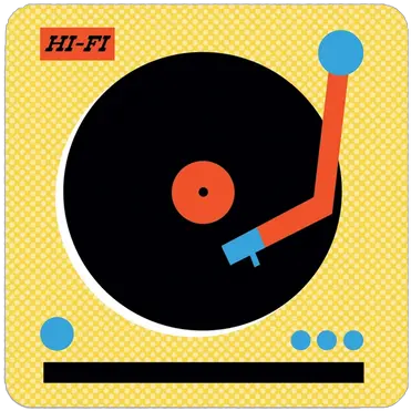  Hi Fi Turntable Sticker Png Record Player Icon