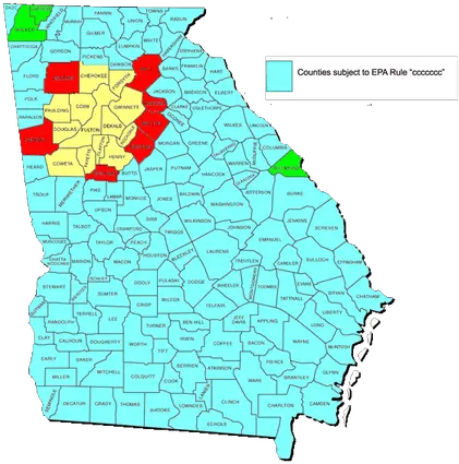  National Emission Standards For Hazardous Air Pollutants Counties In Georgia Don T Require Emissions Png Epa Icon