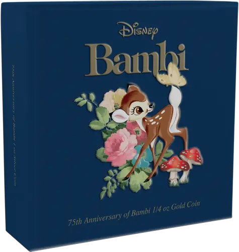  Bambi 75th Anniversary 14oz Gold Coin New Zealand Mint Happy Anniversary To Bambi Png Bambi Png