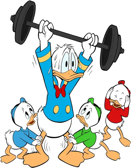  Download Goofy Pluto Donald Duck Lifting Weights Disney Weight Lifting Clipart Png Weights Transparent