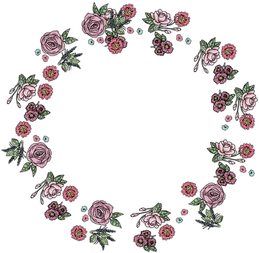  Floral Flower Frame Free Image On Pixabay Empty Frame Round Flowers Png Flower Frame Transparent