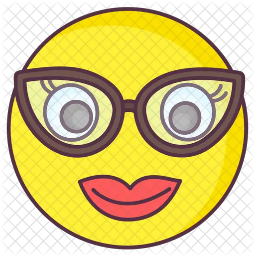  Nerd Emoji Icon Of Colored Happy Png Nerd Emoji Png