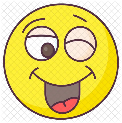  Cheeky Wink Emoji Icon Of Colored Louvre Png Wink Emoji Transparent