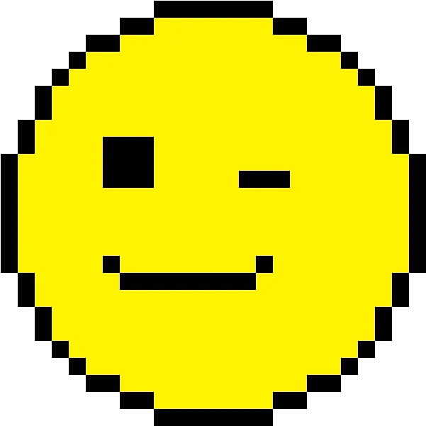  Pixilart Winking Emoji By Gamerjack2006 Emoji Pixel Art Png Wink Emoji Png