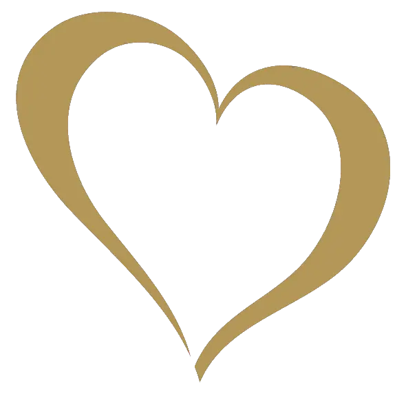  Download Hd Thick Light Gold Heart Gold Heart Outline Clipart Png Gold Heart Png