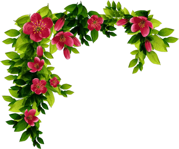  Vines Png Images Hd Image Of Red Flowers Frame Vines Png