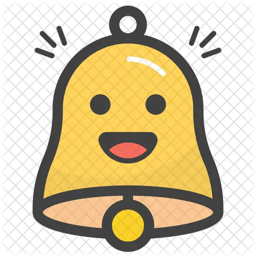  Smiling Bell Emoji Icon Of Illustration Png Bell Emoji Png