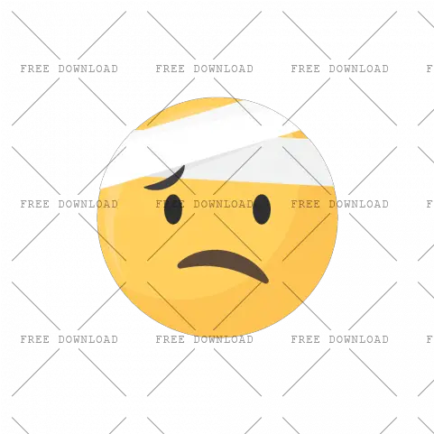  Face With Head Bandage Emoticon Png