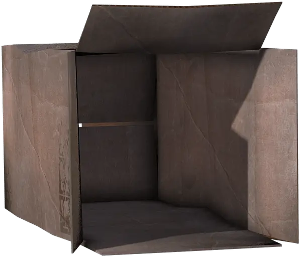  Cardboard Box Open Front View Wooden Box Open View Png Open Box Png