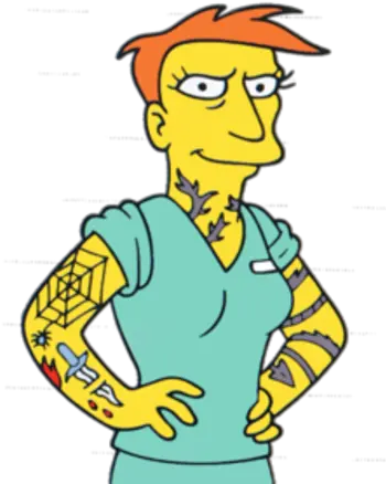  Tattoo Annie Simpsons Wiki Fandom Png Neck